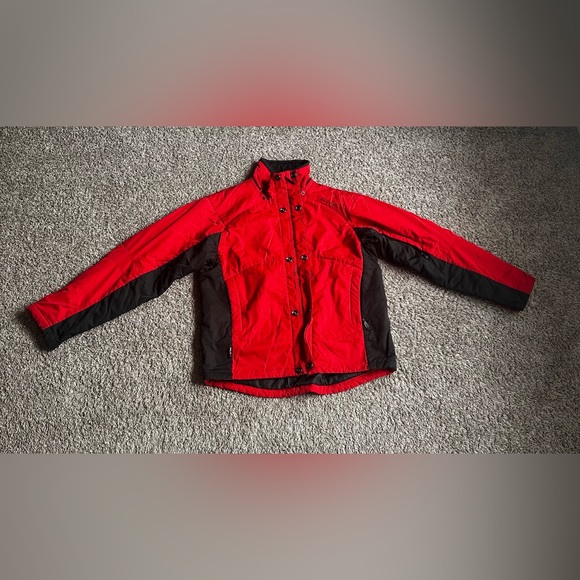 Polo Ralph Lauren Ski Jacket Men’s Large Insulated Red Black Zippered - Picture 1 of 5